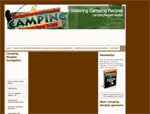 Tablet Screenshot of hotcampingrecipes.camping2u.com